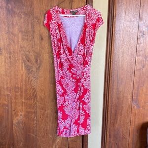 Very cute Tommy Bahama faux wrap dress.  Stretchy material and very flattering.